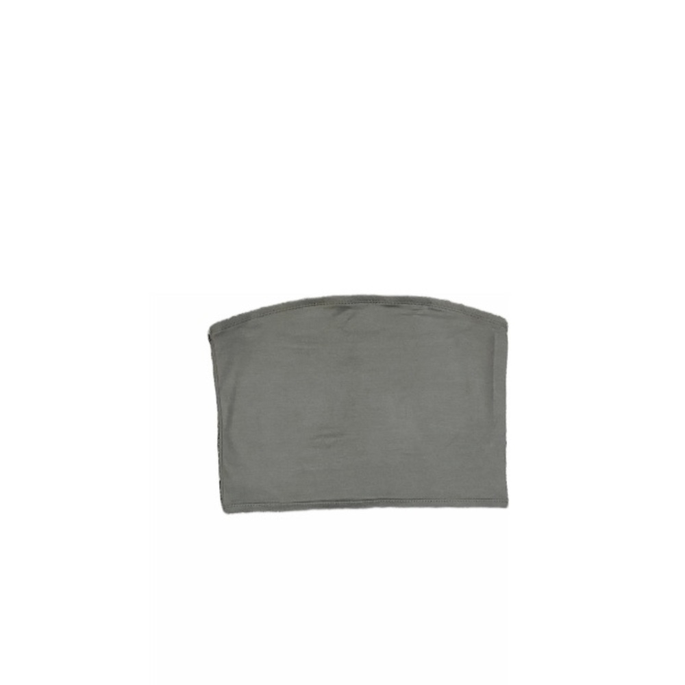 Green Ish Grey Cropped Tube Top